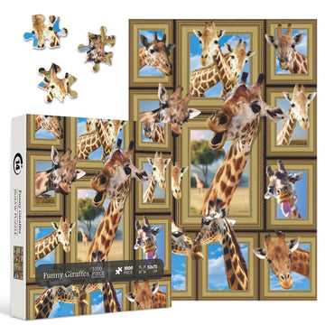 Pieci di puzzle per giraffe divertenti 1000 pezzi